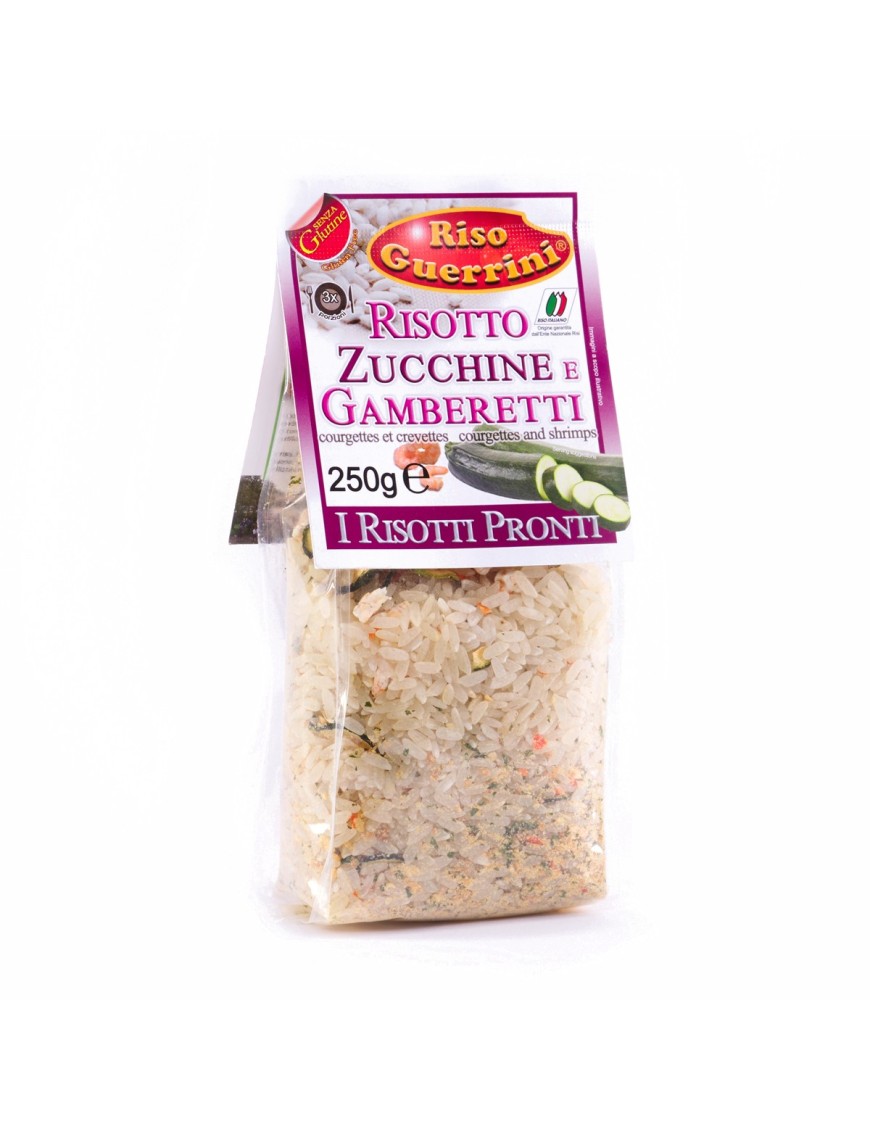 Bereit Risotto mit Zucchini und Garnelen