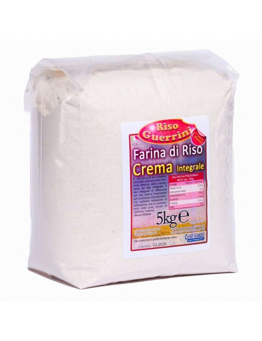 Harina de arroz integral - 5kg- Sin Gluten