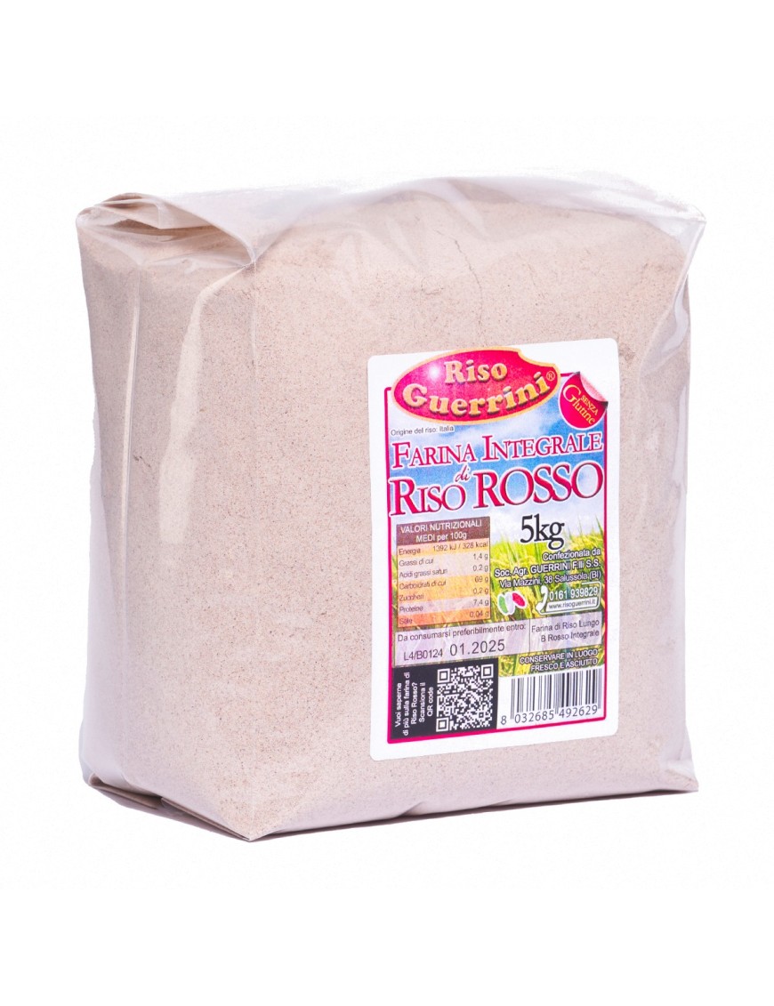Farine de riz rouge complet - 5kg - Sans gluten