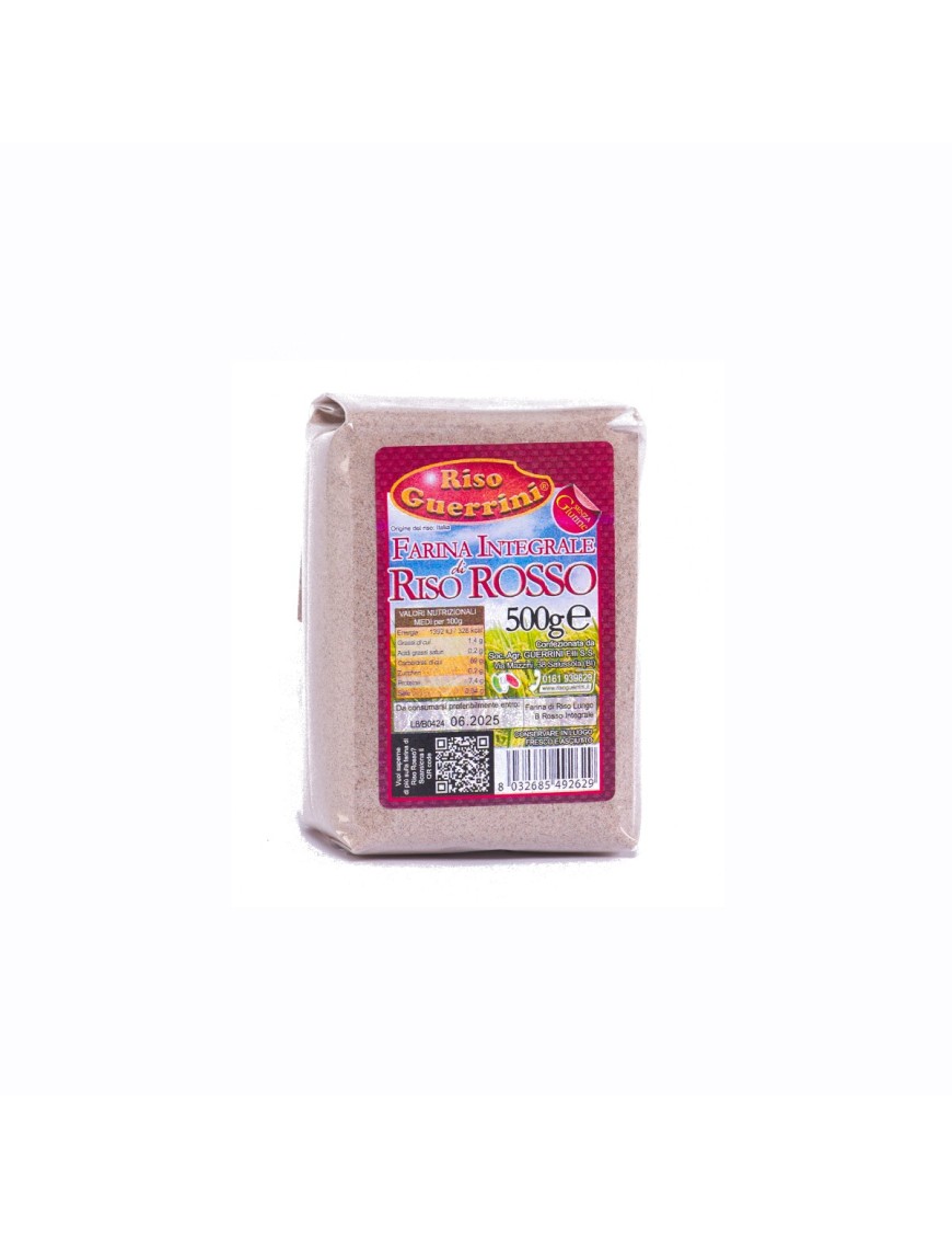 Farina di riso rosso Integrale- 500g - Senza Glutine